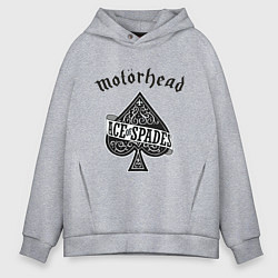 Толстовка оверсайз мужская Motorhead: Ace of spades, цвет: меланж