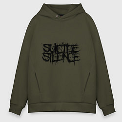 Толстовка оверсайз мужская Suicide Silence, цвет: хаки