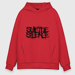 Толстовка оверсайз мужская Suicide Silence, цвет: красный