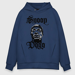 Толстовка оверсайз мужская Snoop Dogg Face, цвет: тёмно-синий