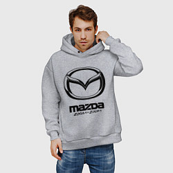 Толстовка оверсайз мужская Mazda Zoom-Zoom, цвет: меланж — фото 2
