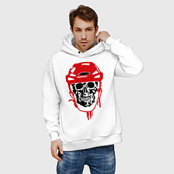 Толстовка оверсайз мужская Мертвый хоккеист, цвет: белый — фото 2