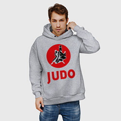 Толстовка оверсайз мужская Judo, цвет: меланж — фото 2