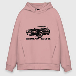 Толстовка оверсайз мужская BMW e34 5 series, цвет: пыльно-розовый