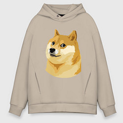 Толстовка оверсайз мужская Doge, цвет: миндальный