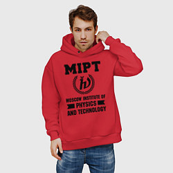 Толстовка оверсайз мужская MIPT Institute, цвет: красный — фото 2