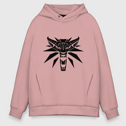 Толстовка оверсайз мужская The Witcher 3, цвет: пыльно-розовый