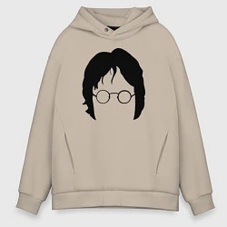 Толстовка оверсайз мужская John Lennon: Minimalism, цвет: миндальный