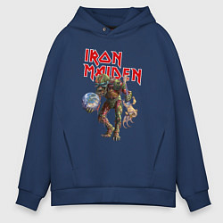Толстовка оверсайз мужская Iron Maiden: Zombie, цвет: тёмно-синий