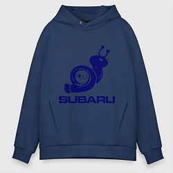 Толстовка оверсайз мужская Subaru, цвет: тёмно-синий