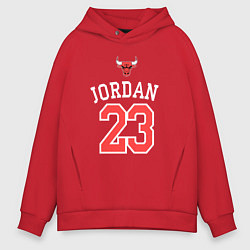 Толстовка оверсайз мужская Jordan 23, цвет: красный