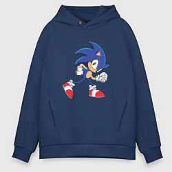 Толстовка оверсайз мужская Sonic the Hedgehog, цвет: тёмно-синий