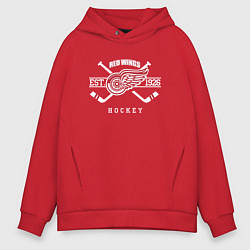 Толстовка оверсайз мужская Detroit Red Wings: Est.1926, цвет: красный