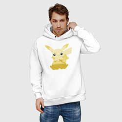 Толстовка оверсайз мужская Pikachu Shadow, цвет: белый — фото 2