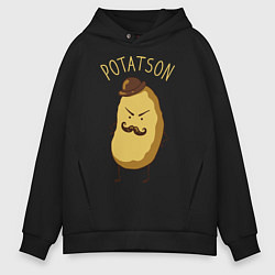 Толстовка оверсайз мужская Potatson, цвет: черный