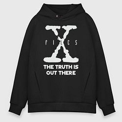 Толстовка оверсайз мужская X-Files: Truth is out there, цвет: черный