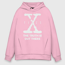 Толстовка оверсайз мужская X-Files: Truth is out there цвета светло-розовый — фото 1
