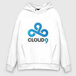 Толстовка оверсайз мужская Cloud9, цвет: белый