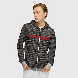 Толстовка 3D на молнии мужская Mr. Robot: Binary code, цвет: 3D-меланж — фото 2