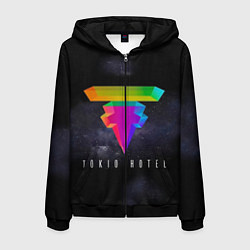 Толстовка 3D на молнии мужская Tokio Hotel: New Symbol, цвет: 3D-черный