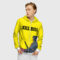 Толстовка 3D на молнии мужская Kill Bill, цвет: 3D-белый — фото 2