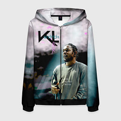 Толстовка 3D на молнии мужская KL: Kendrick Lamar, цвет: 3D-черный