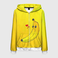 Мужская толстовка на молнии Just Banana (Yellow)