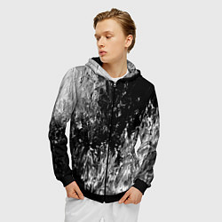 Толстовка 3D на молнии мужская GRAY&BLACK, цвет: 3D-черный — фото 2