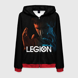 Толстовка 3D на молнии мужская Legion, цвет: 3D-красный