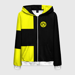 Толстовка 3D на молнии мужская BVB FC: Black style, цвет: 3D-белый