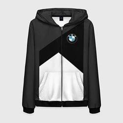 Толстовка 3D на молнии мужская BMW 2018 SportWear 3, цвет: 3D-черный