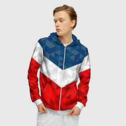 Толстовка 3D на молнии мужская Форма России, цвет: 3D-белый — фото 2
