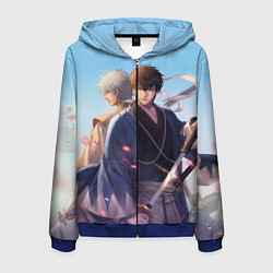 Толстовка 3D на молнии мужская Gintama, цвет: 3D-синий