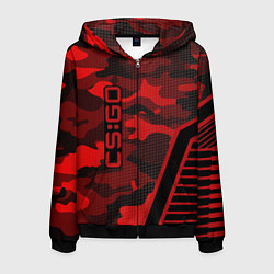 Мужская толстовка на молнии CS:GO Red Camo