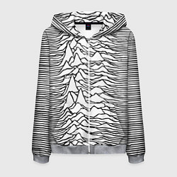 Толстовка 3D на молнии мужская White Pleasures, цвет: 3D-меланж