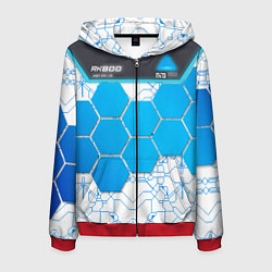 Толстовка 3D на молнии мужская Become Human RK800, цвет: 3D-красный