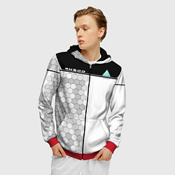 Толстовка 3D на молнии мужская Detroit: RK900, цвет: 3D-красный — фото 2