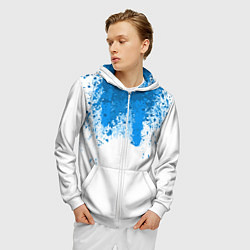Толстовка 3D на молнии мужская Android Blood: White, цвет: 3D-белый — фото 2