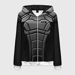 Толстовка 3D на молнии мужская Soldier N7, цвет: 3D-белый