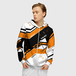 Толстовка 3D на молнии мужская CS:GO Asiimov Inverted, цвет: 3D-белый — фото 2