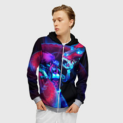 Толстовка 3D на молнии мужская Akali KDA, цвет: 3D-меланж — фото 2