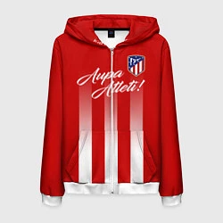 Толстовка 3D на молнии мужская Aupa Atleti, цвет: 3D-белый