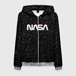 Мужская толстовка на молнии NASA: Space Glitch