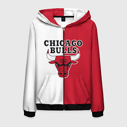 Толстовка 3D на молнии мужская CHICAGO BULLS, цвет: 3D-черный