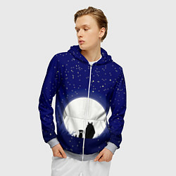 Толстовка 3D на молнии мужская Мой сосед Тоторо, цвет: 3D-меланж — фото 2