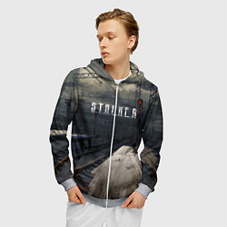 Толстовка 3D на молнии мужская НОВЫЙ СТАЛКЕР, цвет: 3D-меланж — фото 2