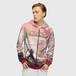 Толстовка 3D на молнии мужская Sekiro - Boss Fight, цвет: 3D-красный — фото 2