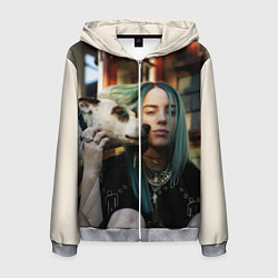 Толстовка 3D на молнии мужская BILLIE EILISH, цвет: 3D-меланж