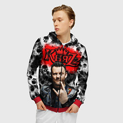 Толстовка 3D на молнии мужская Князь, цвет: 3D-красный — фото 2