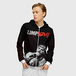 Толстовка 3D на молнии мужская Limp Bizkit, цвет: 3D-белый — фото 2
